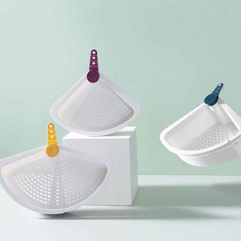 Kitchen drain basket sink shelf dish rack