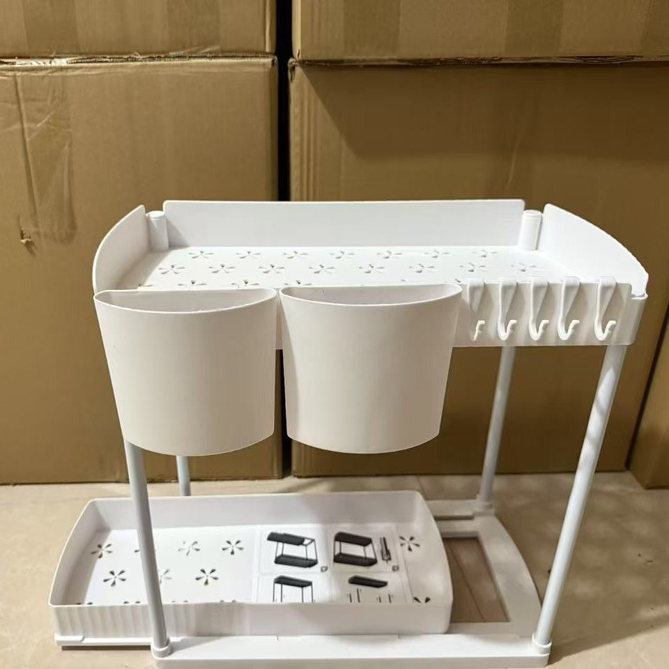 Foldable Pull‑Out Storage Basket – Kitchen & Bathroom