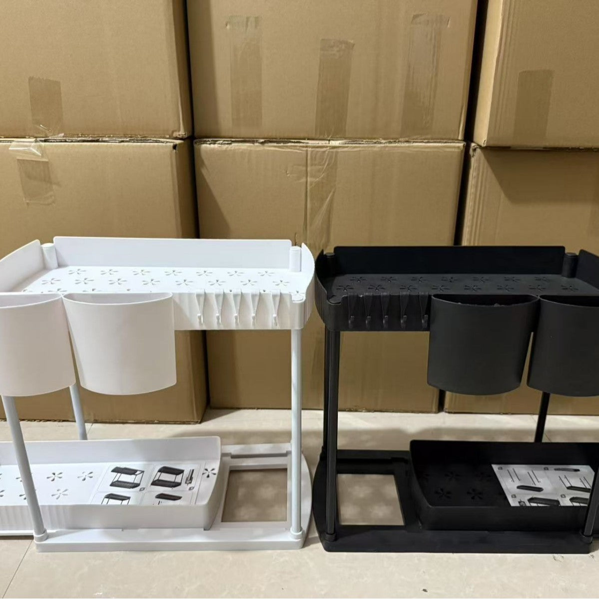 Foldable Pull‑Out Storage Basket – Kitchen & Bathroom