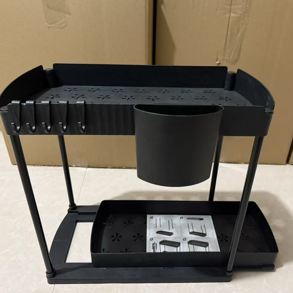 Foldable Pull‑Out Storage Basket – Kitchen & Bathroom