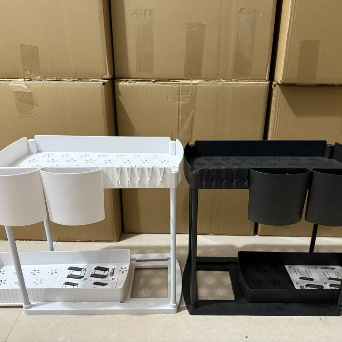 Foldable Pull‑Out Storage Basket – Kitchen & Bathroom