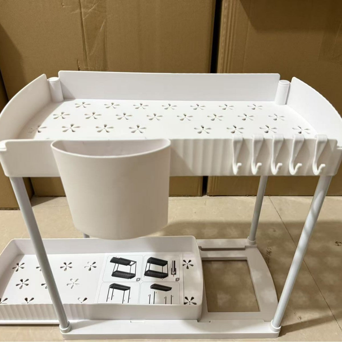 Foldable Pull‑Out Storage Basket – Kitchen & Bathroom