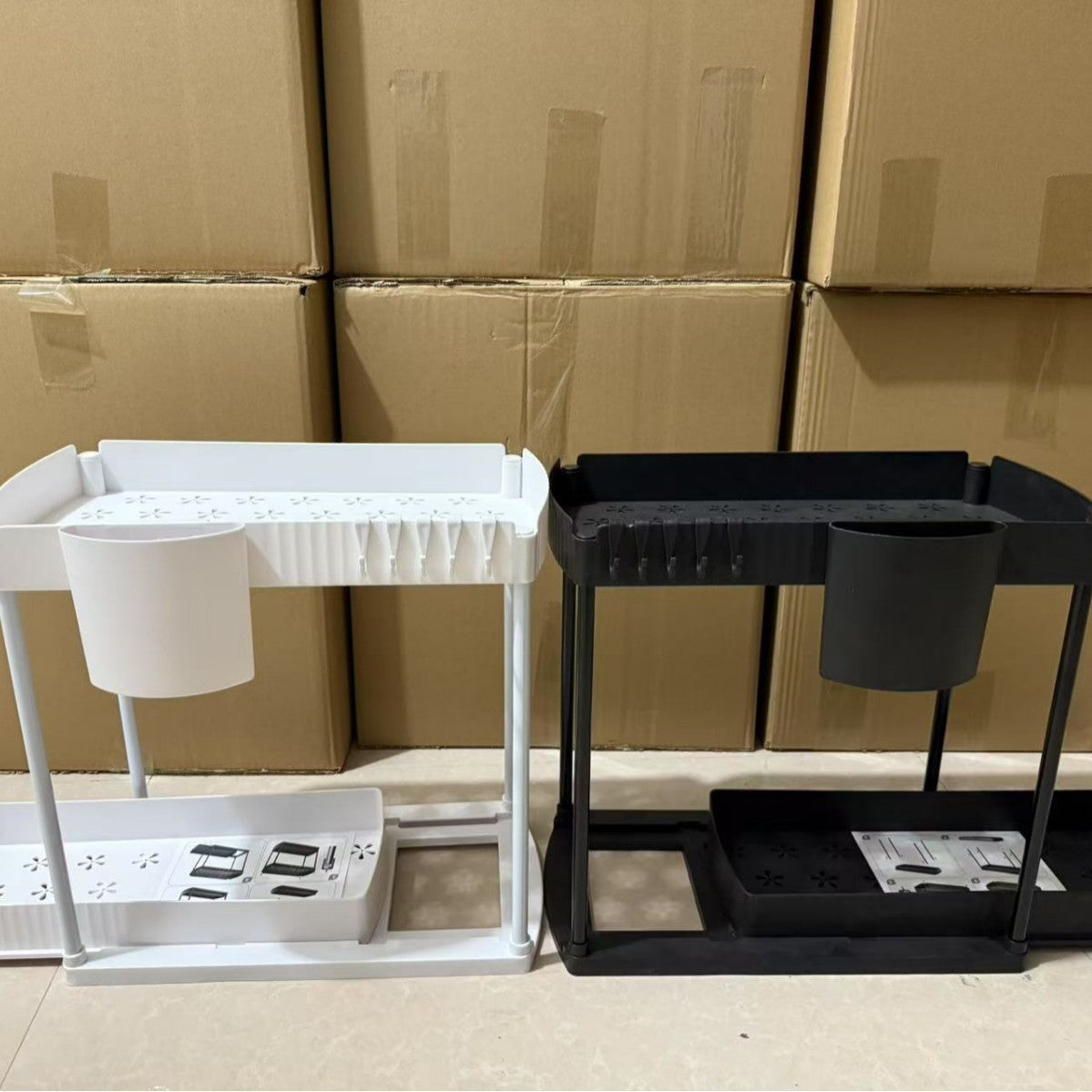 Foldable Pull‑Out Storage Basket – Kitchen & Bathroom