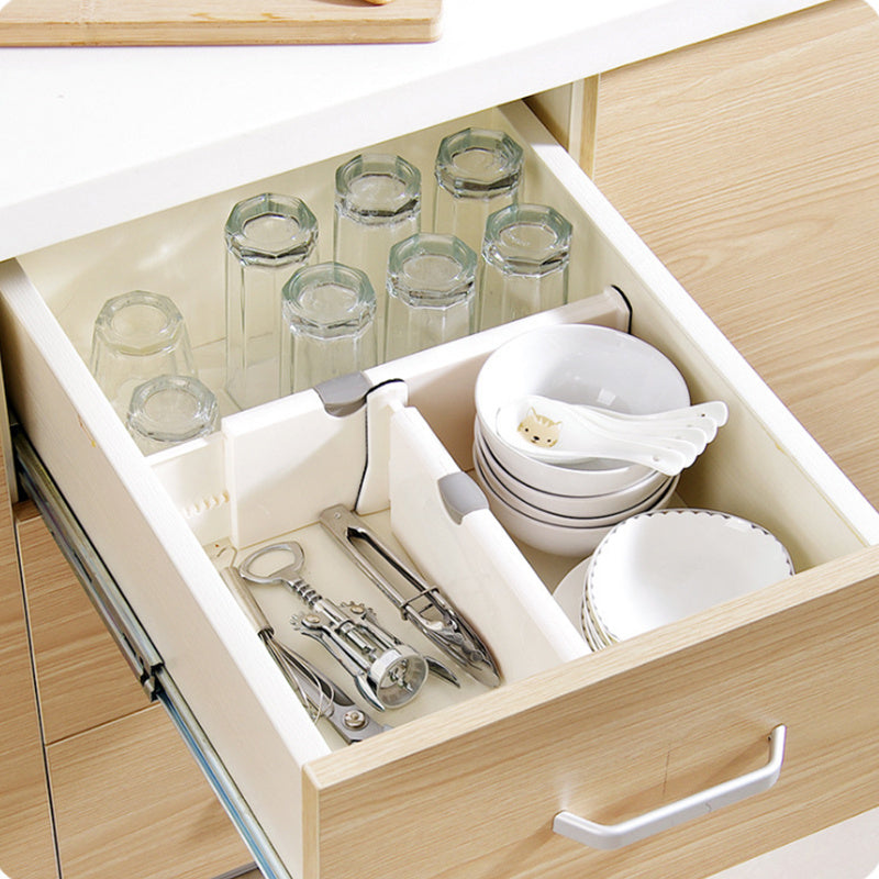 Adjustable cabinet storage box