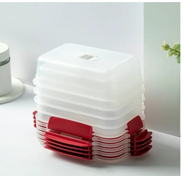 5 Pack Airtight Stackable Food Containers
