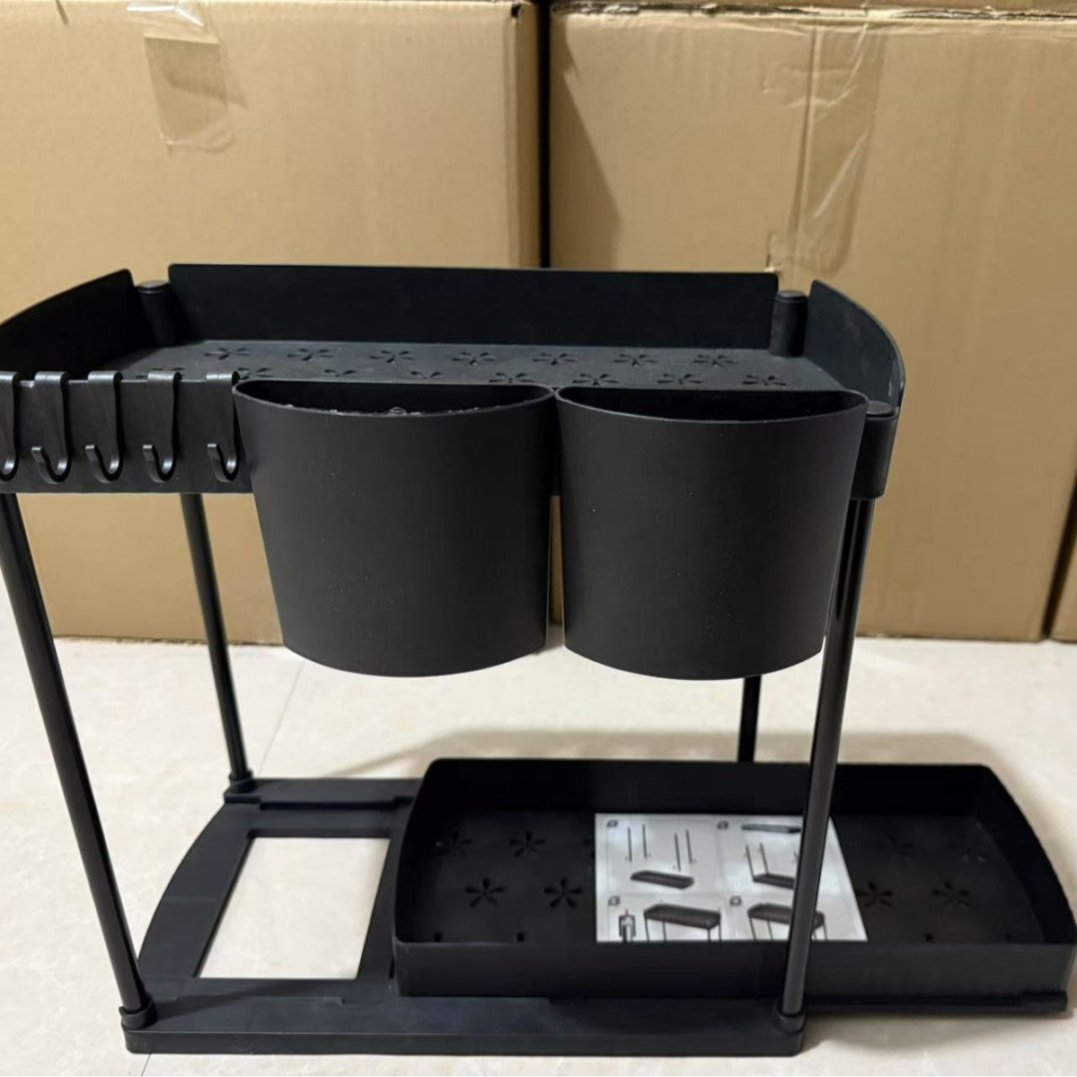 Foldable Pull‑Out Storage Basket – Kitchen & Bathroom