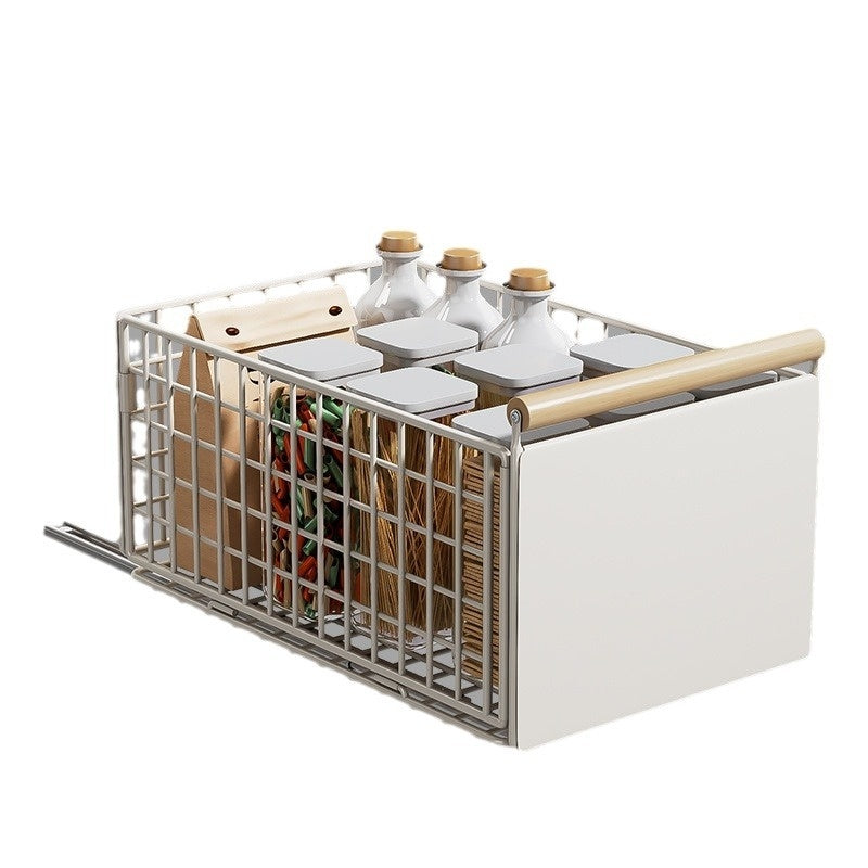 Kitchen Bathroom Multifunctional Foldable Pull Storage Basket